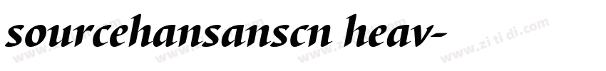 sourcehansanscn heav字体转换